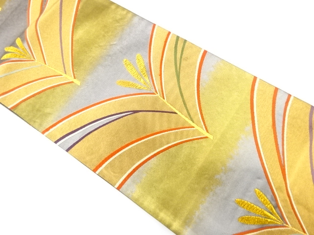 引箔　新若松模様織り出し　袋帯